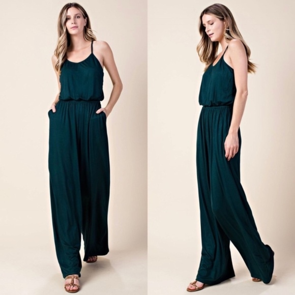 LAST // BLACK Sleeveless Wide Leg Jumpsuit - Picture 2 of 2